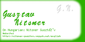 gusztav nitsner business card